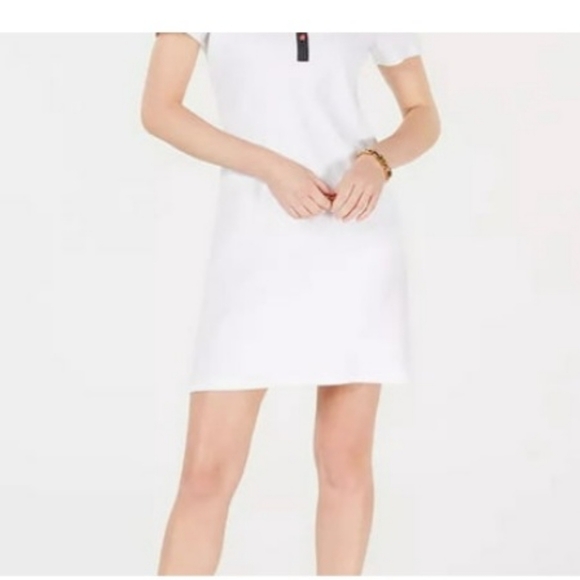 Tommy Hilfiger White Polo Shirt Dress Preppy Classic Patriotic USA Size XL NWT - Picture 3 of 7